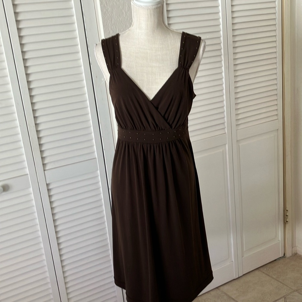 Michael Kors Y2K empire waist studded straps and waist details size M‎ brown